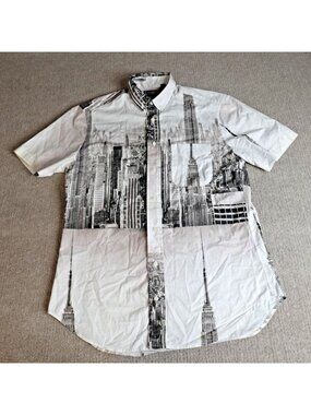 Gitman Vintage Mens Shirt Medium White New York Empire State